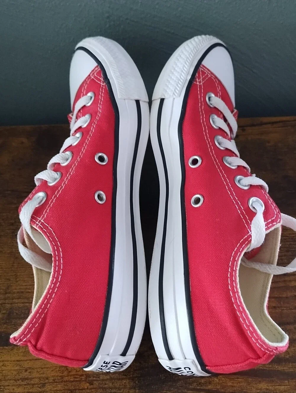 Converse Chuck Taylor All Star Low Top Red Sneakers Unisex Sz M 5 W 7 Shoes